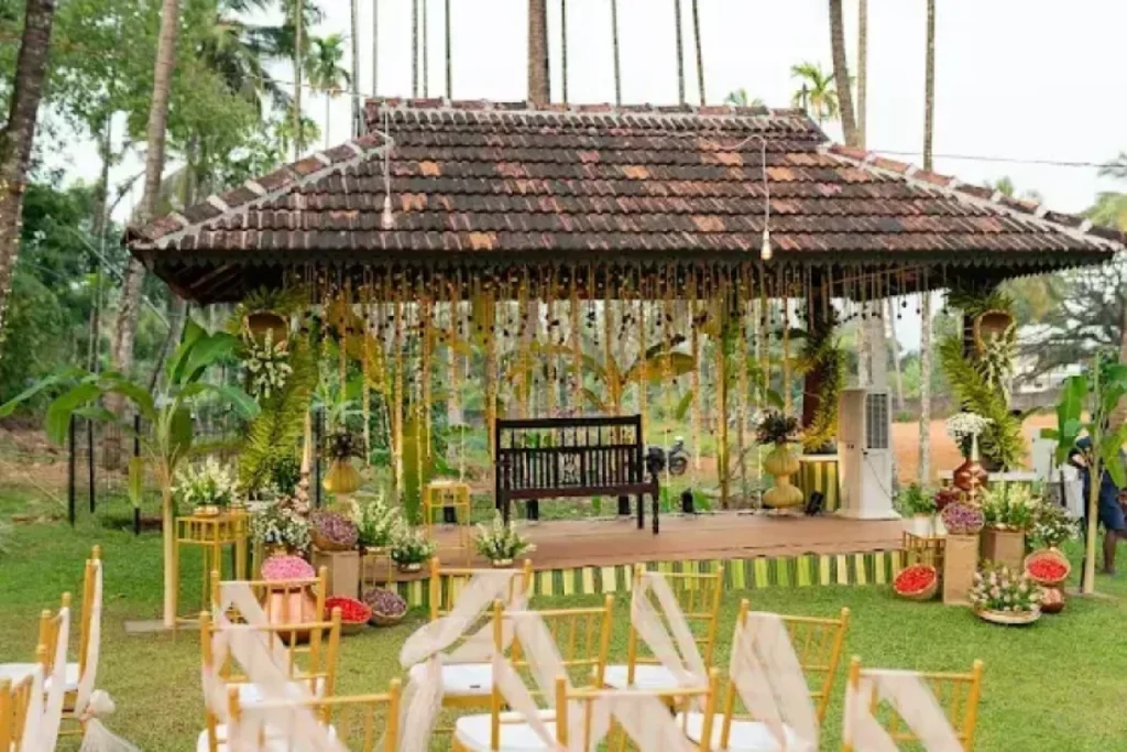 Outdoor wedding lawn in Ottappalam