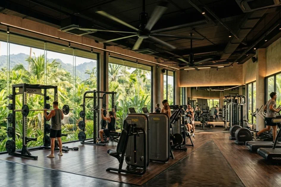 Best gyms and fitness centres in Ottappalam with modern workout equipment and people exercising