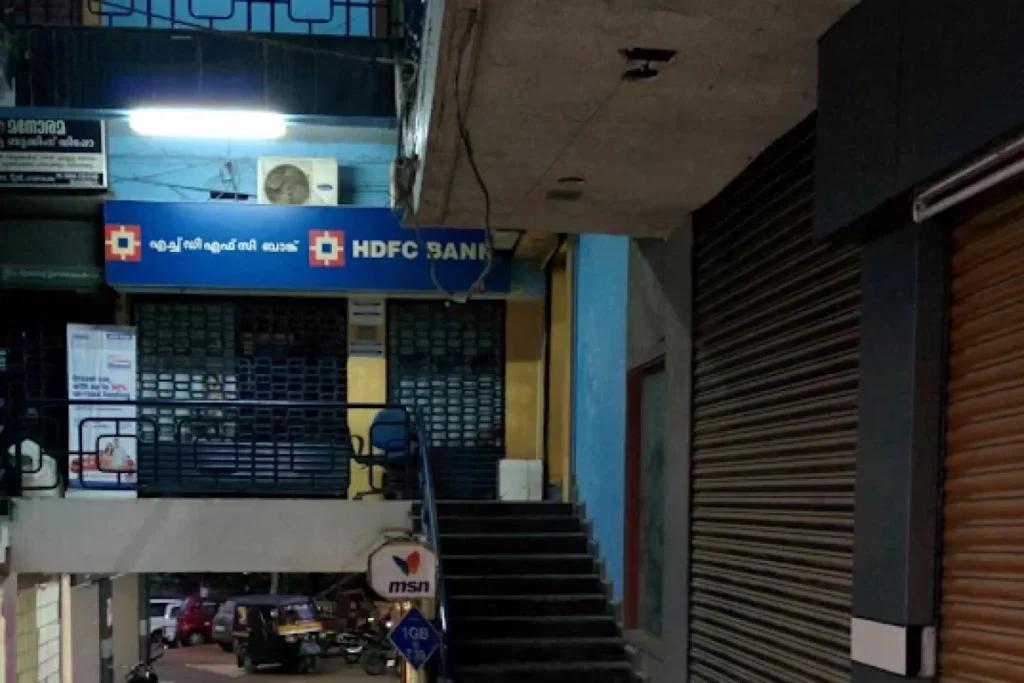 HDFC Bank branch providing modern banking and ATM services in Ottapalam